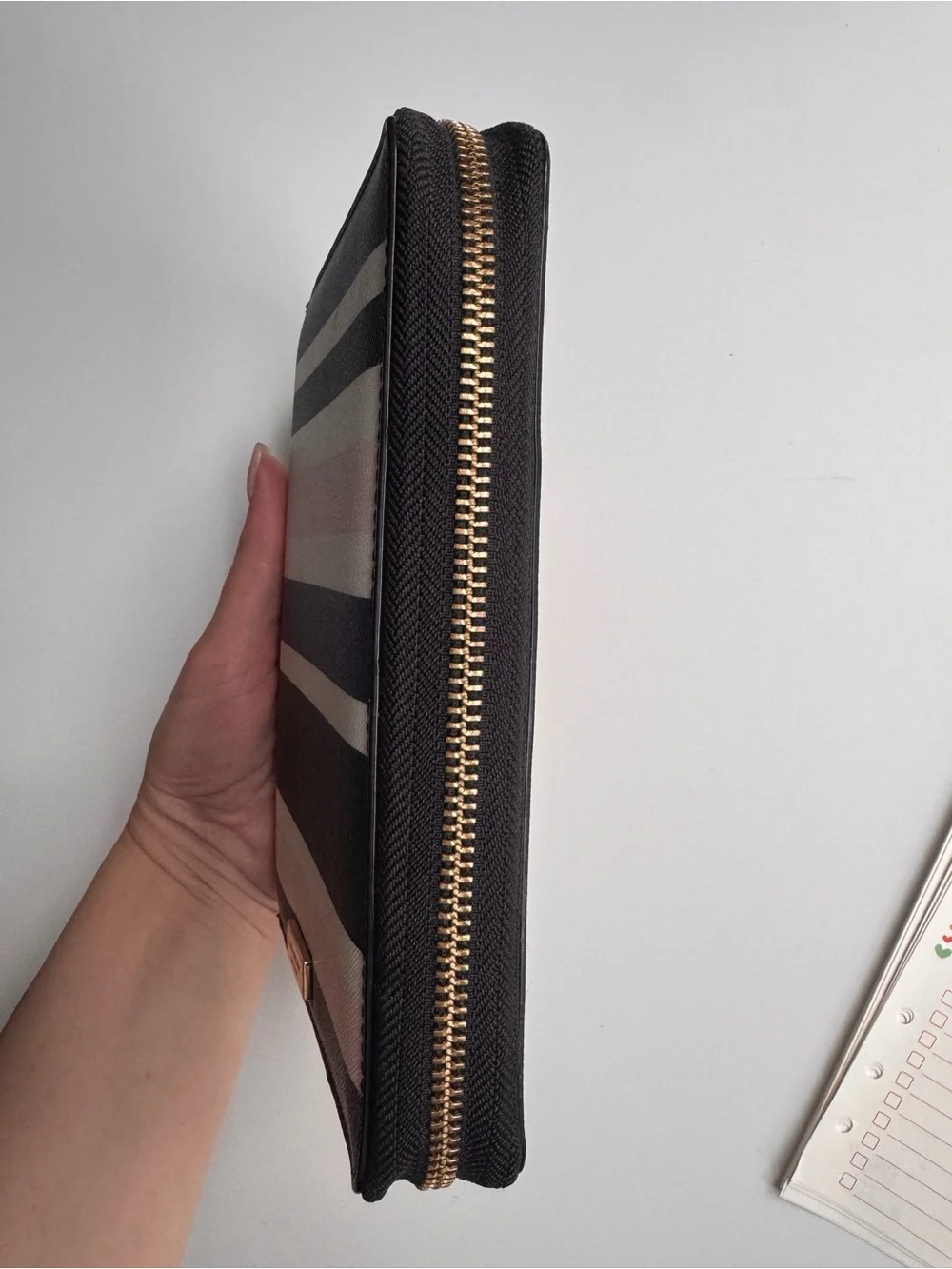 Kate Spade Striped Zip Around Organizer Wallet